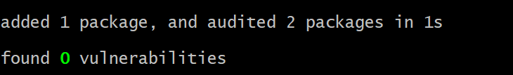 在全新项目安装刚刚发布的包，npm 报告 added 1 package